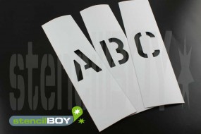 100mm Magnetic letter stencils according to font AE with spray protection