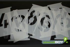 600mm Single Number stencils - Interlocking Stencils according to DIN 1451